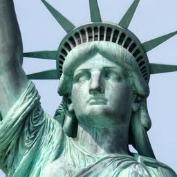 the statue of liberty as beautiful real woman hyper realistic face, beautiful eyes, fantasy art, in the style of greg rutkowski, intricate, hyper detailed, smooth