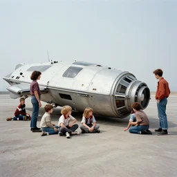 a group of kids in the 1990’s find a fallen spaceship. Wide angle lens. 85mm lens. Award winning photograph.