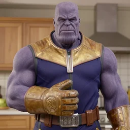 photo of thanos wearing a kitchen mitt