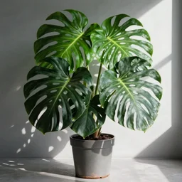 giant monstera in a pot