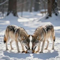 the wolves, they feed for the winter