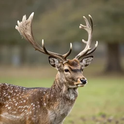 photograph of a feathery deer in nature, 4K, highly detailed, photo realistic