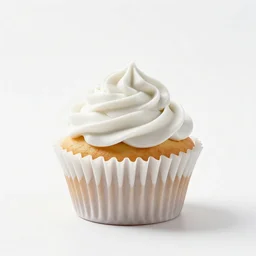 porcelain cupcake, 8k product photo, isolated on a pure white background, centered, entire object in frame, sharp focus, soft studio lighting