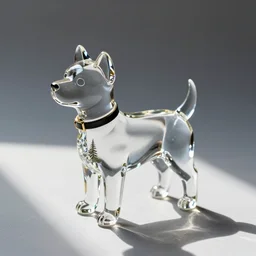 crystal glass dog. etsy shop photo