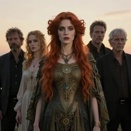 photographic portrait of a stunningly beautiful gothic hermetic order of the golden dawn art nouveau pre raphaelite female in soft dreamy light at sunset, contemporary fashion shoot, by edward robert hughes, annie leibovitz and steve mccurry, david lazar, jimmy nelsson, breathtaking, 8 k resolution, extremely detailed, beautiful, establishing shot, artistic, hyperrealistic, beautiful face, octane render
