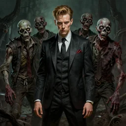 young depeche mode as zombies, 7 days to die zombie, fine art, award winning, intricate, elegant, sharp focus, cinematic lighting, highly detailed, digital painting, 8 k concept art, art by guweiz and z. w. gu, masterpiece, trending on artstation, 8 k