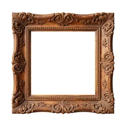 illustration a indian engraved wood frame absurdly ornated facing view
