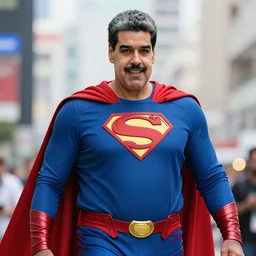 Nicolás Maduro as a superheroe, Super Nicolás Maduro, Still from The Avengers, cinematic lighting, HD, 8K