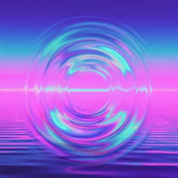 retro vaporwave pastelpunk abstract gradient synth wave sky ripple visualizer
