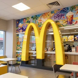 aesthetic McDonald’s restaurant, Monet