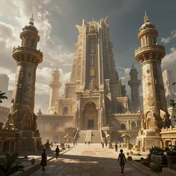 A futuristic aztec city, ancient technology, very detailed, concept art, trending on art station