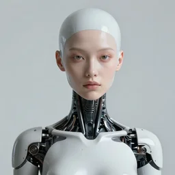 portrait of female android by james jean