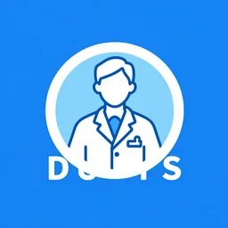 logo for a company that makes videos about health and tells stories for doctors, line art