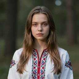 ukrainian aestetics girl, photorealistic, 4 k
