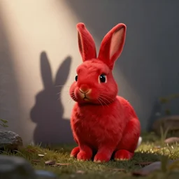 extremely cute red bunny