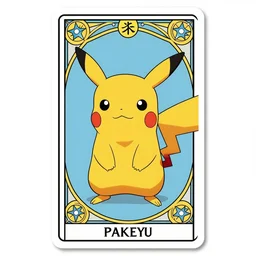 Pikachu tarot card, art nouveau style, trending on artstation