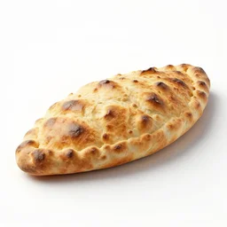 oversized calzone, clean 3d render, octane render, isolated on a pure white background, centered, entire object in frame, sharp focus, soft studio lighting