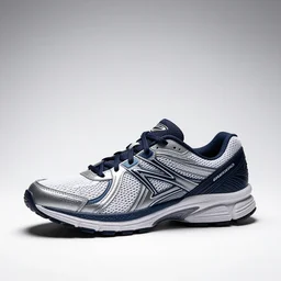 retro running shoes, professional product shot, isolated on a pure white background, centered, entire object in frame, sharp focus, soft studio lighting