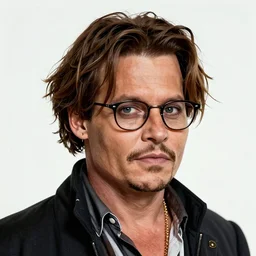 a finely detailed funny caricature illustration of johnny depp, artstation, 4k