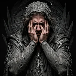god is upset by dan hillier, high contrast, intricate, super resolution