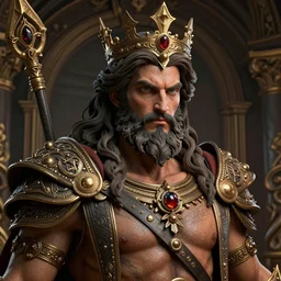 hyperrealist portrait of hades from hercules in hell, ornate, epic, volumetric, octane render, unreal engine, hyperdetailed, intricate digital art, professional 3 d modeling, artgem, trending on artstation, fan art, by annie leibovitz