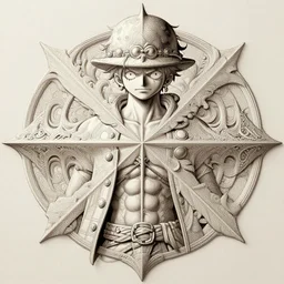 symmetry!! luffy, intricate, elegant, highly detailed, my rendition, digital painting, artstation, concept art, smooth, sharp focus, illustration, art by leekto and iaki, trending on artstation