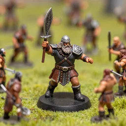 miniature of a norse berserker playing blood bowl warhammer