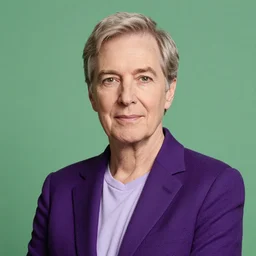 corporate portrait, senior sales ceo executive vp, purple green color scheme, professional studio lighting, hyperreal detailed lifelike facial features, corporate portraiture shot by cindy sherman
