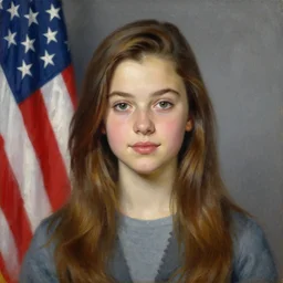 portrait of united states president teen mila kunis, 1 8 6 4, oil on canvas by william sidney mount, american exceptionalism