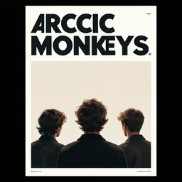 Poster for a new album by the Arctic Monkeys, lo-fi , highly detailed, trending on ArtStation, 8k, new release