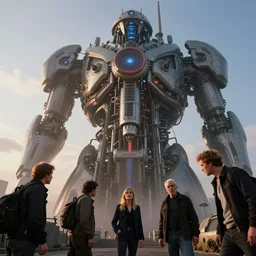 lost souls feeding the eternal machine, epic shot, philosophical, low camera angle, monumental, very detailed, clear, dawn, by artgerm, ed repka, julie bell, beeple and Greg Rutkowski, airbrush, cyberpunk, science fantasy, 90s, hard sci-fi, concept art, matte painting, Smooth gradients, octane render, 8k, High contrast, depth of field, very coherent artwork
