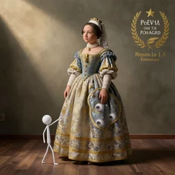 las meninas with stick figures, flash animation