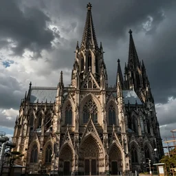 gothic cathedral as a chemical plant, digital art