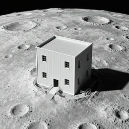 building on the moon surface