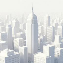 A matte painting of a cityscape with completely white buildings, white color scheme, trending on artstation, cgsociety
