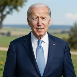 a portrait of joe biden with background scenery by juergen teller, iris van herpen
