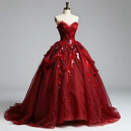 dress made out of dripping red blood, on a manequinn, high end fasion, studio photograph