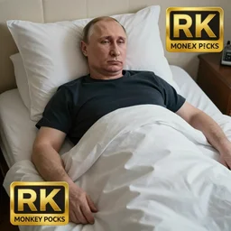 A ultra realistic high detailed news highlight showing Vladimir Putin dead in his bed after catching monkey pocks, 4k