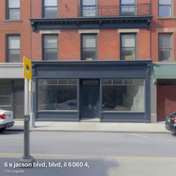 google street view of ( 6 8 6 e jackson blvd, chicago, il 6 0 6 0 4 ), painted by edward hopper