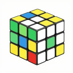rubik's cube, matte colors, illustration concept art, sylvain sarrailh, jean arp
