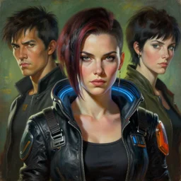 cyberpunk female space pilot character ( blade runner 2 0 4 9, dystopian, cyberpunk 2 0 7 7 character design ). attractive face. portrait by james gurney and laurie greasley and yoji shinkawa, oil on canvas. cinematic composition, hyper realism, realistic proportions, anatomy, dramatic lighting, photorealistic, high detail, 4 k