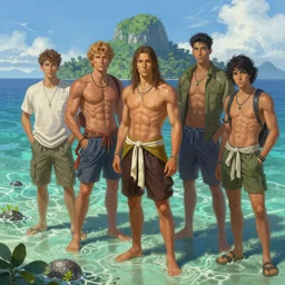 A beautiful digital painting of Raja Ampat, by Stanley Artgerm Lau, frank frazetta, Rossdraws, James Jean, gerald brom, Andrei Riabovitchev, Marc Simonetti, and Sakimichan, trending on artstation, SFW version