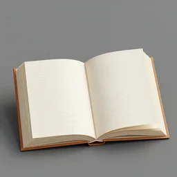 open book without text 3D render