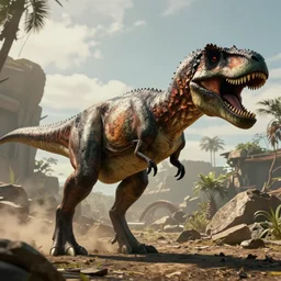 still shot of a 🦖 trex in jurassic park