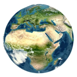 aerial satellite map of a continent with deserts, forests, mountains, drawing by moebius and thomas kinkade