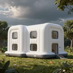 inflatable residential building, archviz