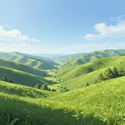 a beautiful landscape, 6 point perspective, digital art,