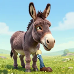 Bob Ross is Donkey, hyperdetailed, artstation, cgsociety, 8k