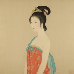 a gond painting of an elegant lady