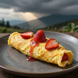 strawberry omelette